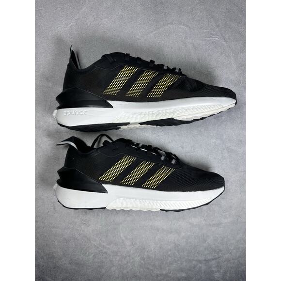 Adidas AVRYN Shoes Running Sneakers Core Black/Solar Gold Men\'s 9.5 main image 4